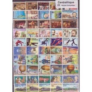 25 All Different Central Africa Stamps Complete Sets